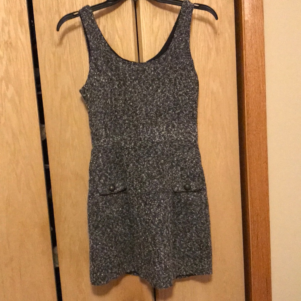 Charlotte Russe Black, Whitr, Gray, and Gold Dress